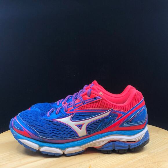 Mizuno Womens Wave Inspire 13 410878 4V13 Blue Pink Running Shoes Size 8 D - Picture 7 of 8